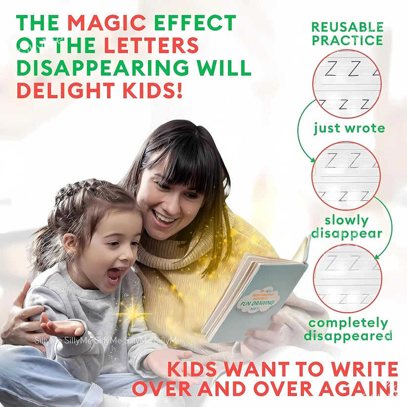 Sank Magic Practice Copybook (4 BOOKS,1 PEN,1 GRIP,10 REFILL) Pack of 1