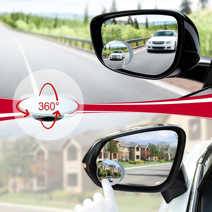 360° Wide View Blind Spot Car Mirror Drive Safer, Smarter & Stress Free ( 2 mirror )