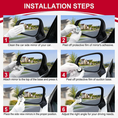 360° Wide View Blind Spot Car Mirror Drive Safer, Smarter & Stress Free ( 2 mirror )