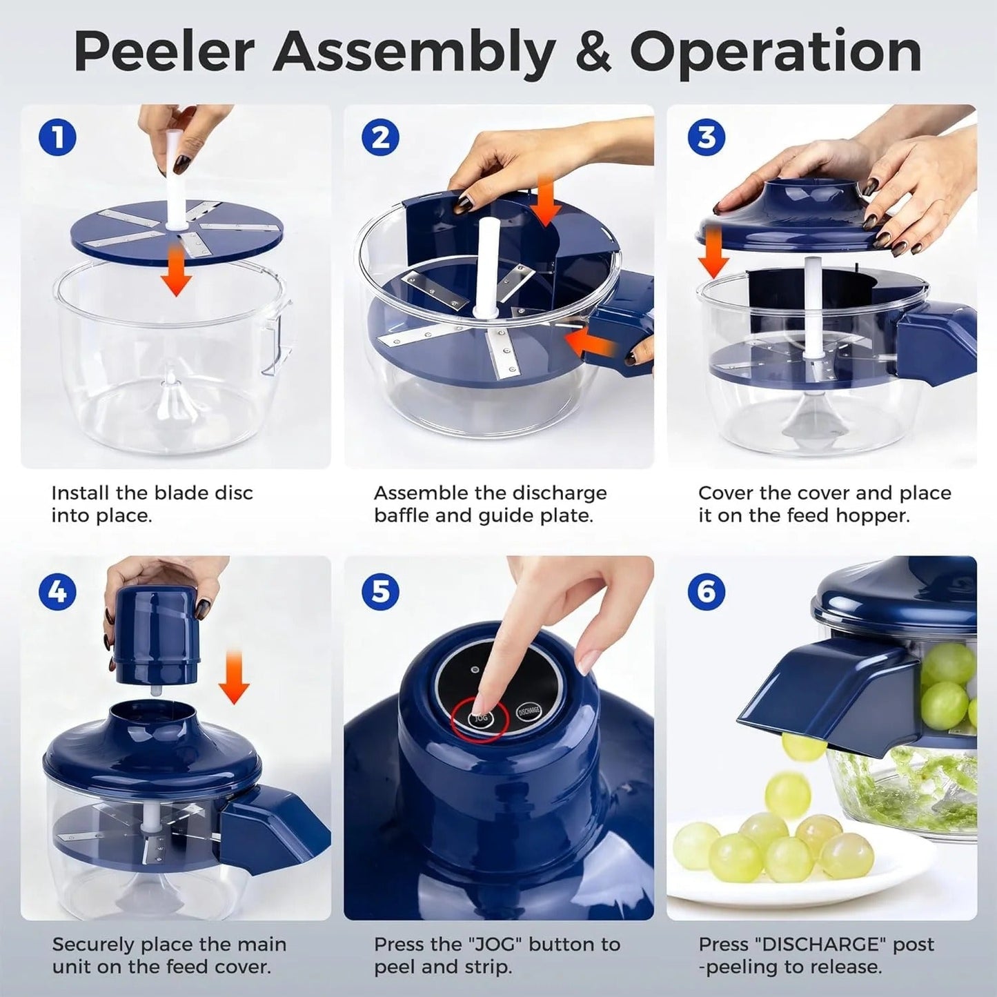 Electric Automatic Garlic, Fruits & Vegetable Peeler Machine