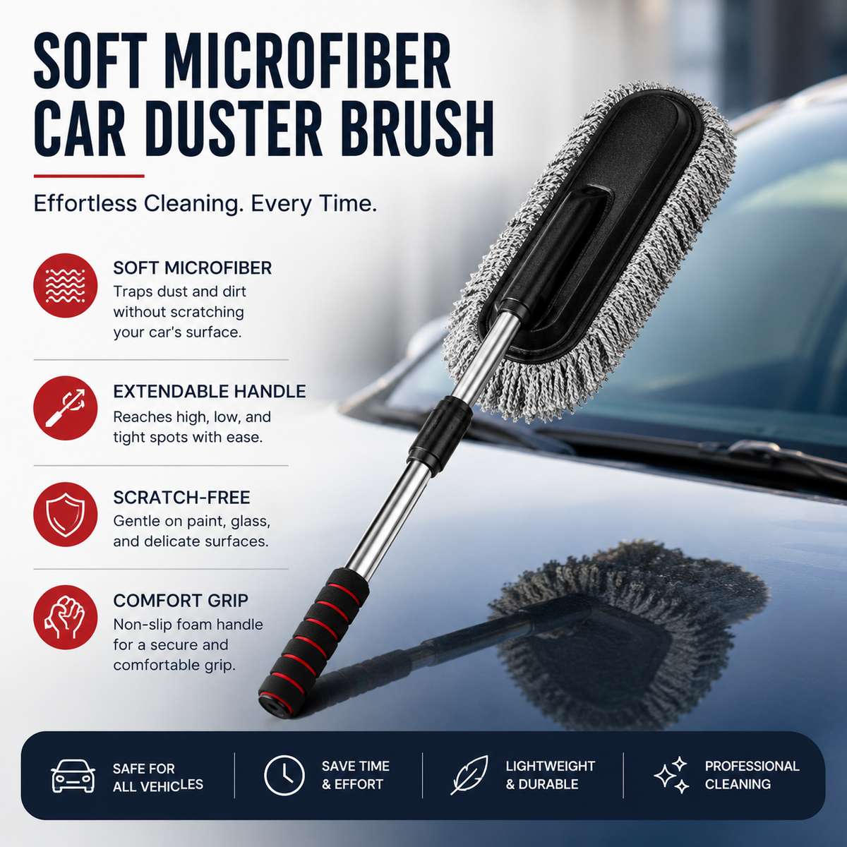 Soft Microfiber Car Duster Brush