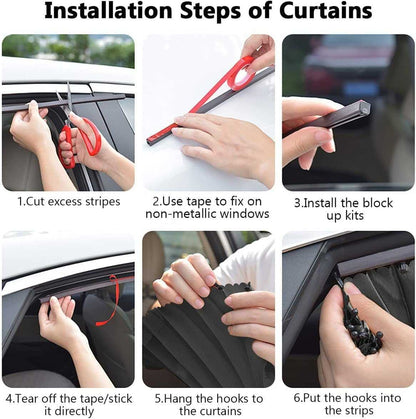Magnetic Car Side Window Sunshade Curtains (4PCS Set) !SUMMER OFFER!
