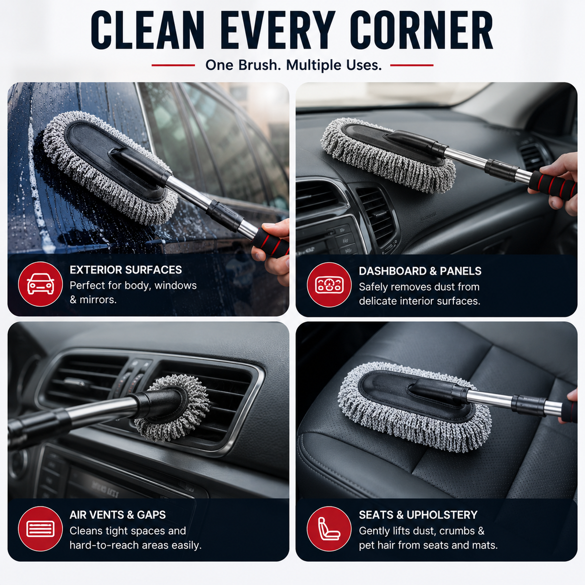 Soft Microfiber Car Duster Brush