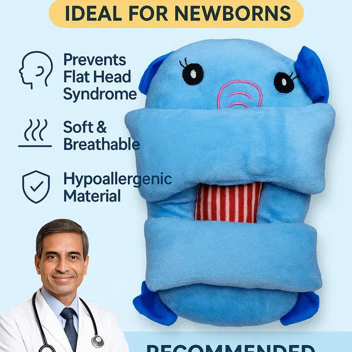Baby Shaping Head Support Pillow – Soft, Breathable & Anti-Flat Head Pillow
