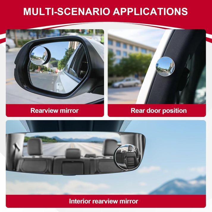 360° Wide View Blind Spot Car Mirror Drive Safer, Smarter & Stress Free ( 2 mirror )